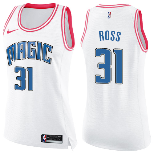 Women's Nike Orlando Magic #31 Terrence Ross Swingman White/Pink Fashion NBA Jersey