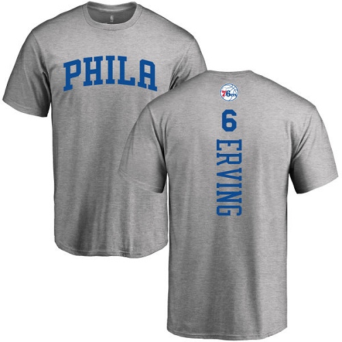NBA Nike Philadelphia 76ers #6 Julius Erving Ash Backer T-Shirt