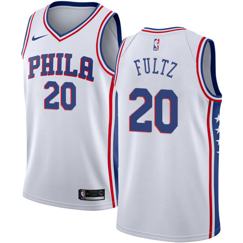 Men's Nike Philadelphia 76ers #20 Markelle Fultz Authentic White Home NBA Jersey - Association Edition