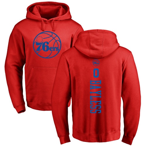 NBA Nike Philadelphia 76ers #0 Jerryd Bayless Red One Color Backer Pullover Hoodie