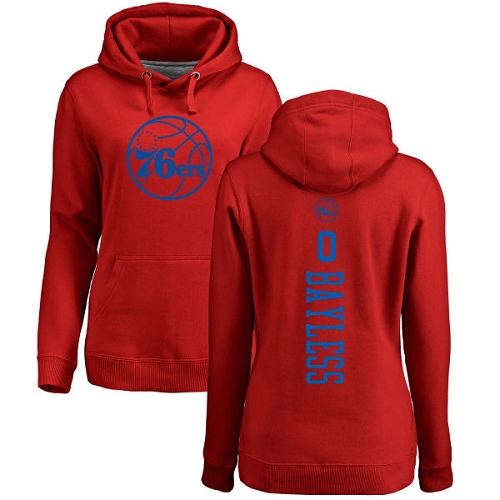 NBA Women's Nike Philadelphia 76ers #0 Jerryd Bayless Red One Color Backer Pullover Hoodie
