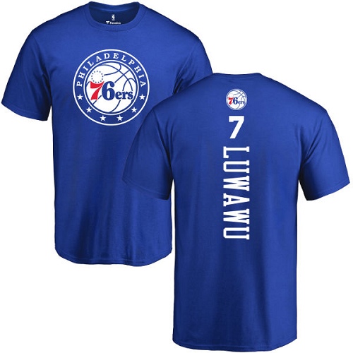 NBA Nike Philadelphia 76ers #7 Timothe Luwawu Royal Blue Backer T-Shirt