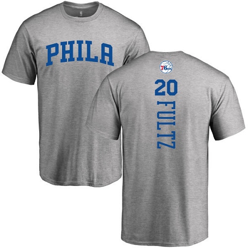 NBA Nike Philadelphia 76ers #20 Markelle Fultz Ash Backer T-Shirt
