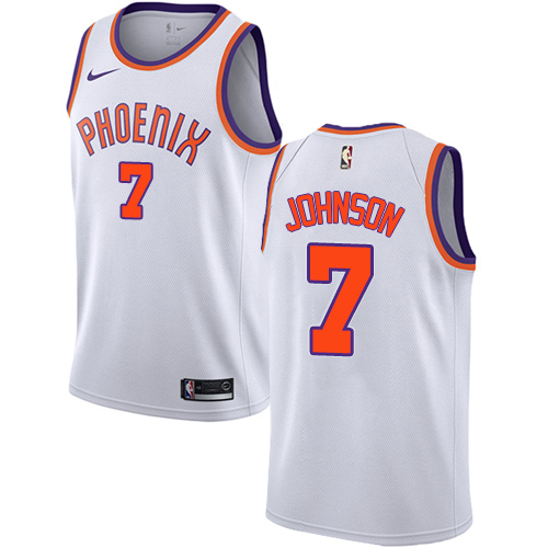 Men's Adidas Phoenix Suns #7 Kevin Johnson Authentic White Home NBA Jersey