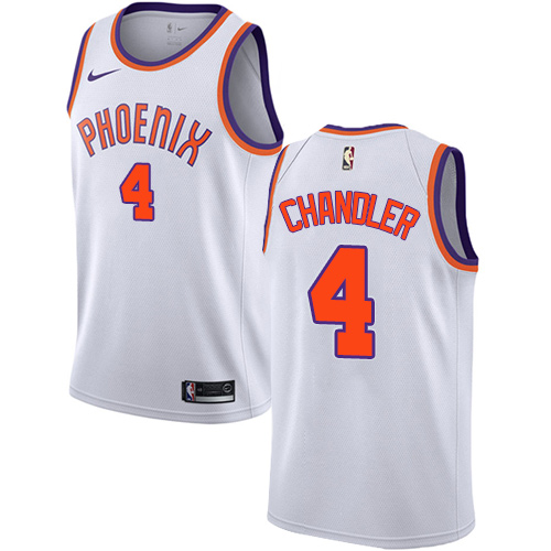 Men's Adidas Phoenix Suns #4 Tyson Chandler Authentic White Home NBA Jersey