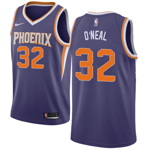 Men's Nike Phoenix Suns #32 Shaquille O'Neal Swingman Purple Road NBA Jersey - Icon Edition