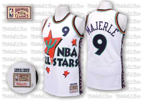Men's Adidas Phoenix Suns #9 Dan Majerle Authentic White 1995 All Star Throwback NBA Jersey
