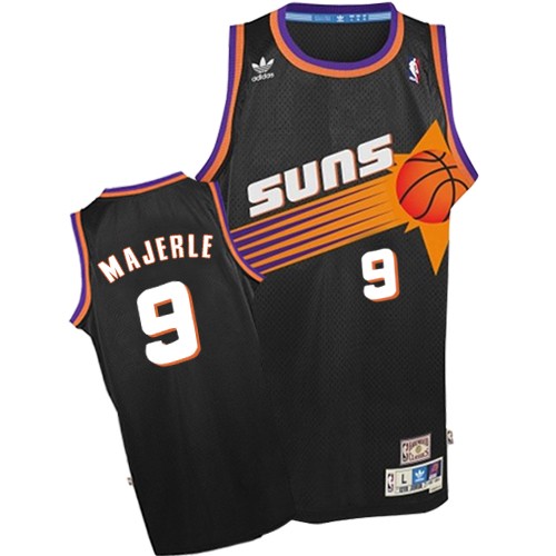 Men's Adidas Phoenix Suns #9 Dan Majerle Authentic Black Throwback NBA Jersey