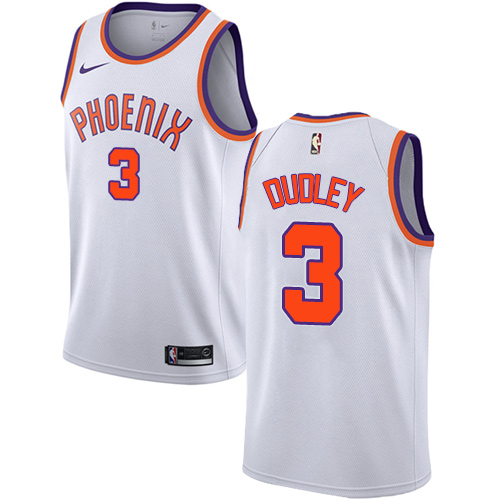 Men's Adidas Phoenix Suns #3 Jared Dudley Authentic White Home NBA Jersey