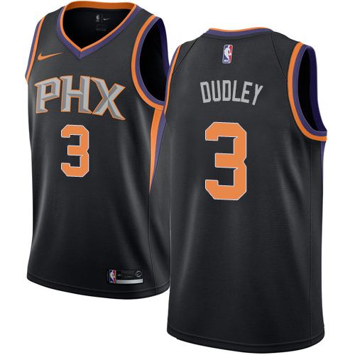 Men's Nike Phoenix Suns #3 Jared Dudley Authentic Black Alternate NBA Jersey Statement Edition