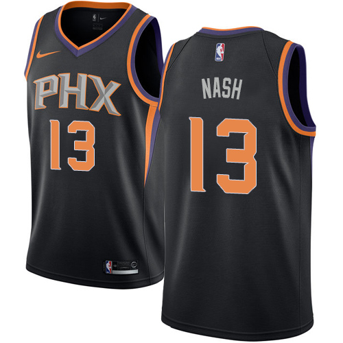 Men's Nike Phoenix Suns #13 Steve Nash Authentic Black Alternate NBA Jersey Statement Edition