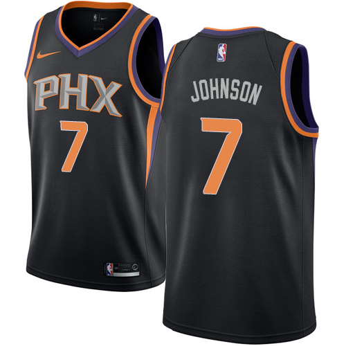 Youth Nike Phoenix Suns #7 Kevin Johnson Authentic Black Alternate NBA Jersey Statement Edition