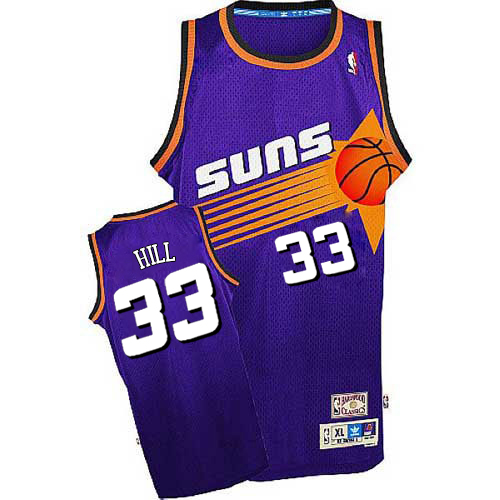 Men's Adidas Phoenix Suns #33 Grant Hill Swingman Purple Throwback NBA Jersey