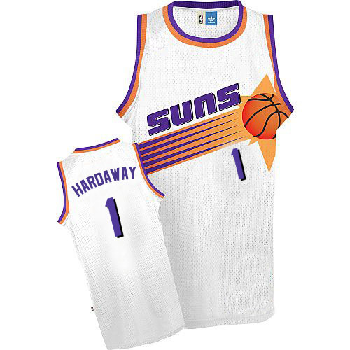 Men's Adidas Phoenix Suns #1 Penny Hardaway Authentic White Throwback NBA Jersey