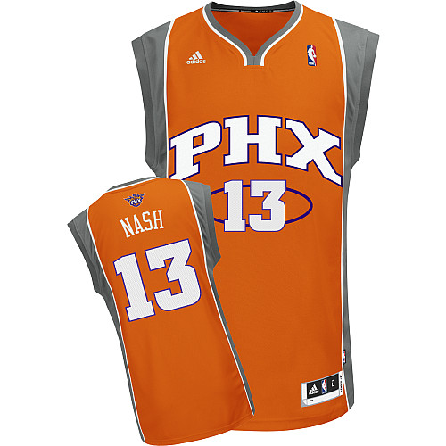 Men's Adidas Phoenix Suns #13 Steve Nash Authentic Orange NBA Jersey