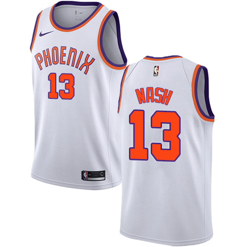 Youth Adidas Phoenix Suns #13 Steve Nash Authentic White Home NBA Jersey
