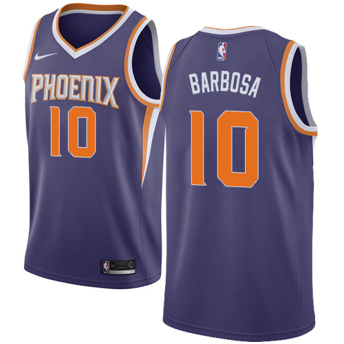 Women's Nike Phoenix Suns #10 Leandro Barbosa Swingman Purple Road NBA Jersey - Icon Edition