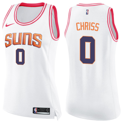 Women's Nike Phoenix Suns #0 Marquese Chriss Swingman White/Pink Fashion NBA Jersey