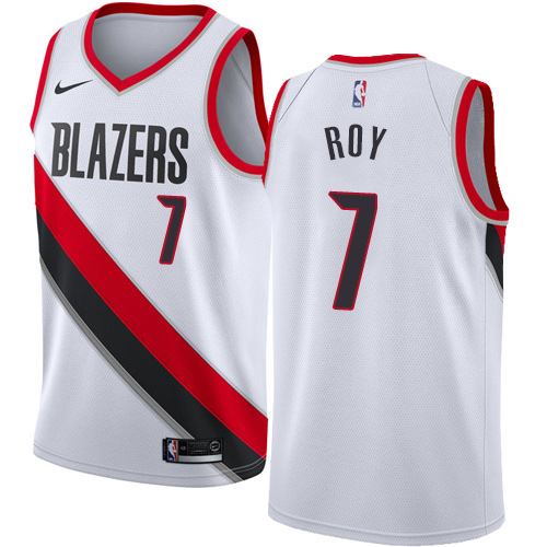 Men's Nike Portland Trail Blazers #7 Brandon Roy Authentic White Home NBA Jersey - Association Edition