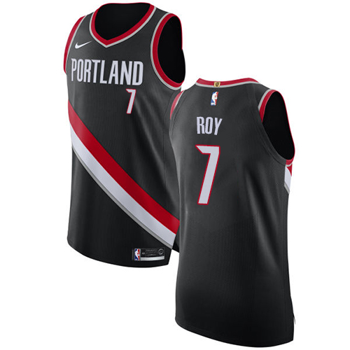 Men's Nike Portland Trail Blazers #7 Brandon Roy Authentic Black Road NBA Jersey - Icon Edition