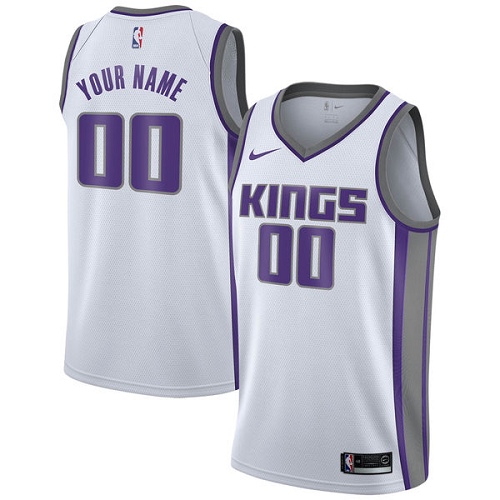 Men's Nike Sacramento Kings Customized Authentic White NBA Jersey - Association Edition