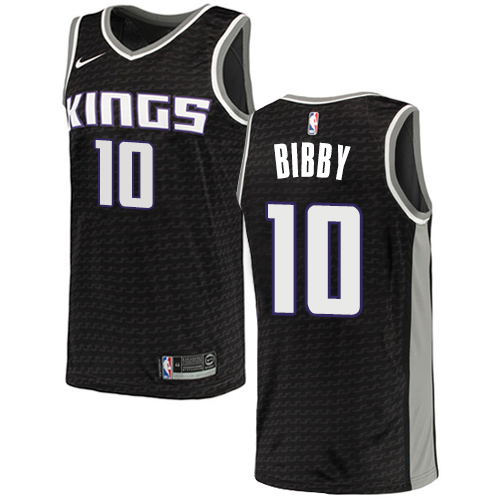 Men's Adidas Sacramento Kings #10 Mike Bibby Authentic Black NBA Jersey Statement Edition