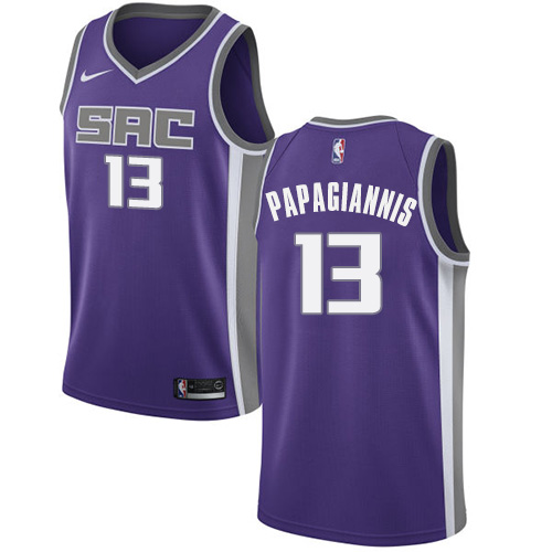 Men's Nike Sacramento Kings #13 Georgios Papagiannis Authentic Purple Road NBA Jersey - Icon Edition
