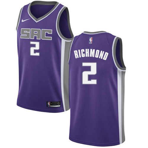 Men's Nike Sacramento Kings #2 Mitch Richmond Authentic Purple Road NBA Jersey - Icon Edition