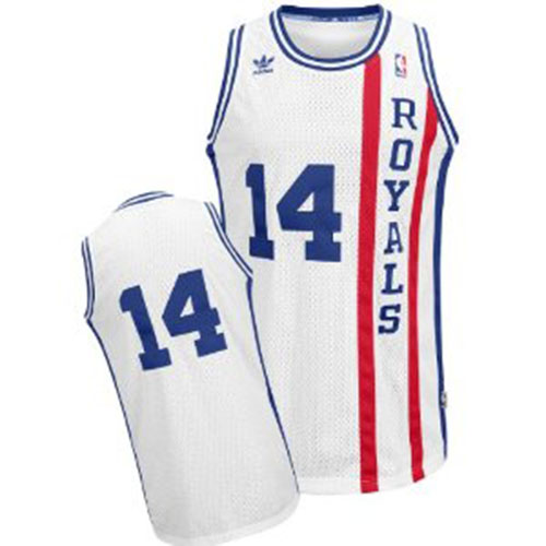 Men's Adidas Sacramento Kings #14 Oscar Robertson Swingman White Throwback NBA Jersey