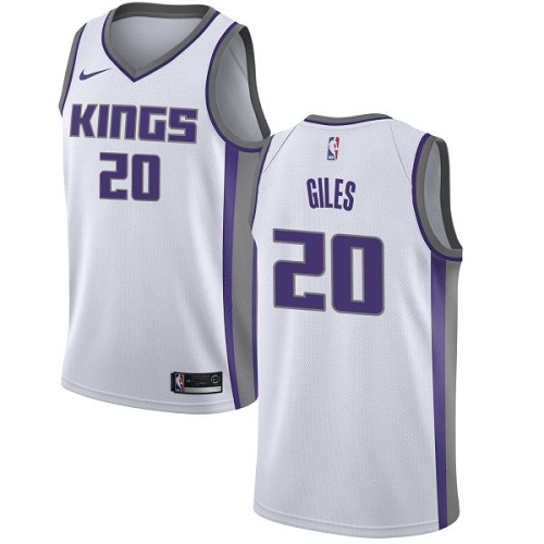 Men's Nike Sacramento Kings #20 Harry Giles Authentic White NBA Jersey - Association Edition