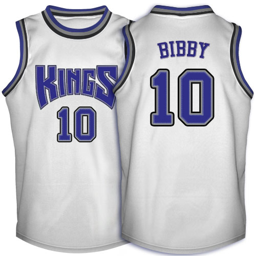 Men's Adidas Sacramento Kings #10 Mike Bibby Swingman White Throwback NBA Jersey