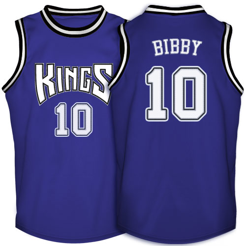 Men's Adidas Sacramento Kings #10 Mike Bibby Swingman Purple Throwback NBA Jersey