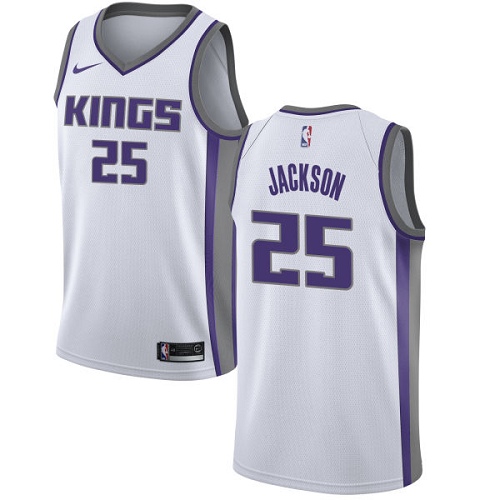 Men's Nike Sacramento Kings #25 Justin Jackson Authentic White NBA Jersey - Association Edition