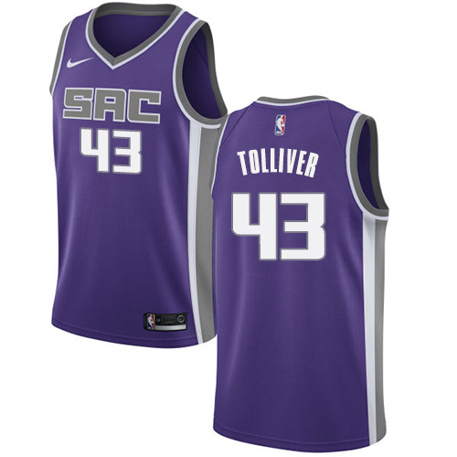 Men's Nike Sacramento Kings #43 Anthony Tolliver Swingman Purple Road NBA Jersey - Icon Edition