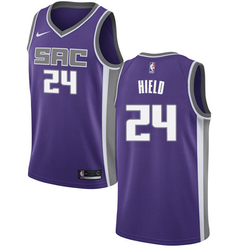 Men's Nike Sacramento Kings #24 Buddy Hield Authentic Purple Road NBA Jersey - Icon Edition