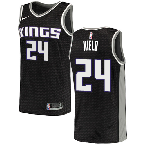 Men's Adidas Sacramento Kings #24 Buddy Hield Authentic Black NBA Jersey Statement Edition