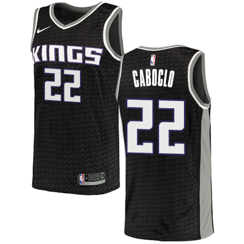Youth Adidas Sacramento Kings #3 George Hill Authentic Black NBA Jersey Statement Edition