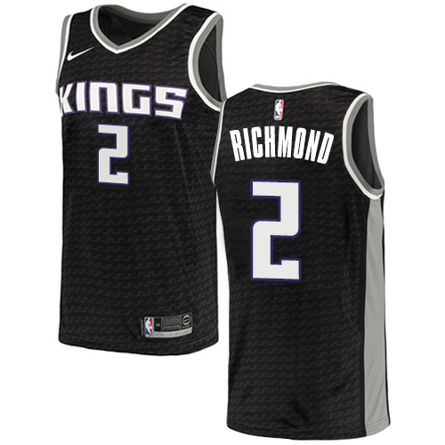 Youth Adidas Sacramento Kings #2 Mitch Richmond Authentic Black NBA Jersey Statement Edition
