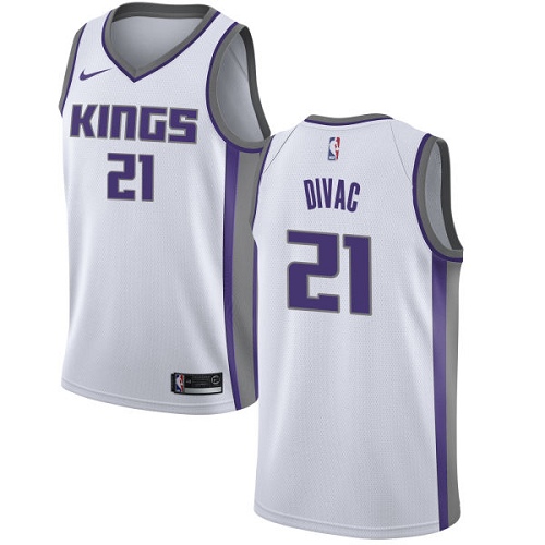 Youth Nike Sacramento Kings #21 Vlade Divac Authentic White NBA Jersey - Association Edition