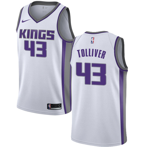 Youth Nike Sacramento Kings #43 Anthony Tolliver Authentic White NBA Jersey - Association Edition