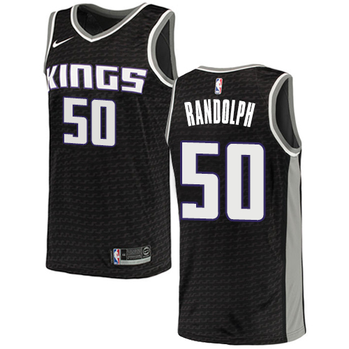 Youth Adidas Sacramento Kings #50 Zach Randolph Authentic Black NBA Jersey Statement Edition