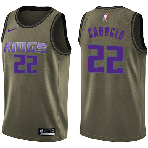 Men's Nike Sacramento Kings #23 Malachi Richardson Swingman Green Salute to Service NBA Jersey