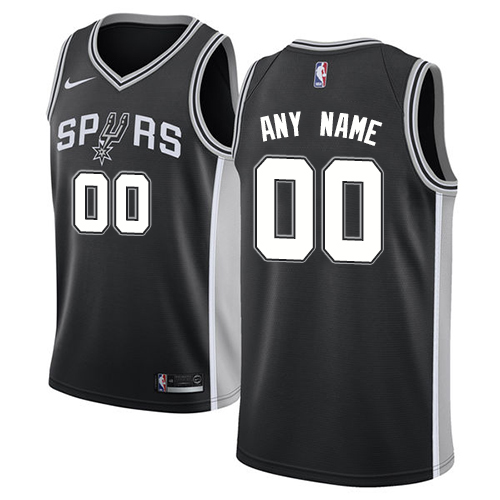 Men's Nike San Antonio Spurs Customized Swingman Black Road NBA Jersey - Icon Edition