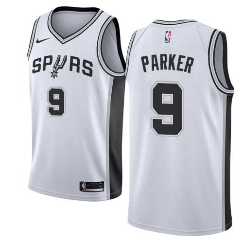 Men's Nike San Antonio Spurs #9 Tony Parker Swingman White Home NBA Jersey - Association Edition