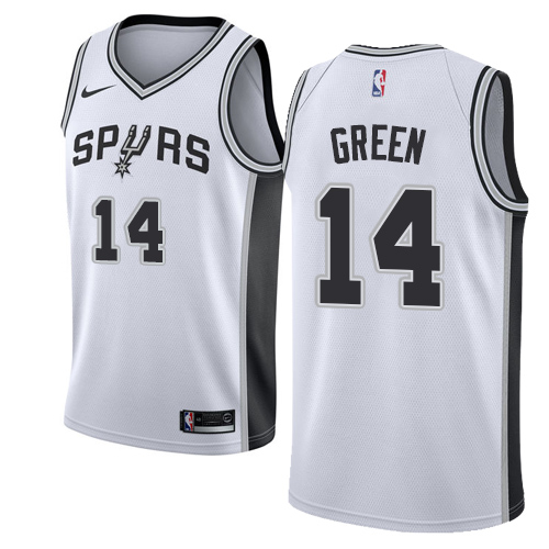 Men's Nike San Antonio Spurs #14 Danny Green Authentic White Home NBA Jersey - Association Edition