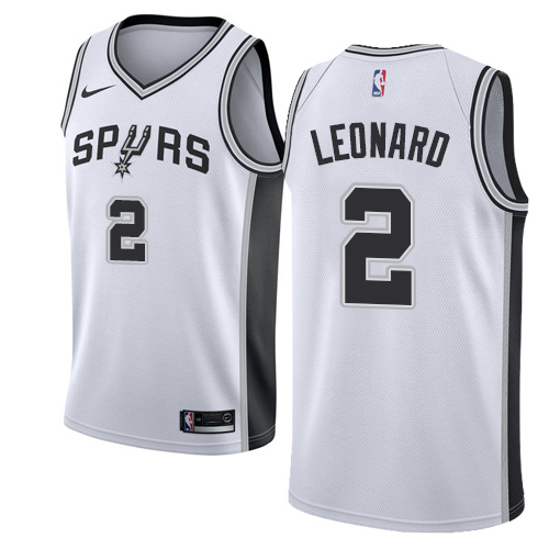 Men's Nike San Antonio Spurs #2 Kawhi Leonard Authentic White Home NBA Jersey - Association Edition