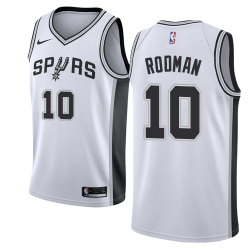 Men's Nike San Antonio Spurs #10 Dennis Rodman Authentic White Home NBA Jersey - Association Edition