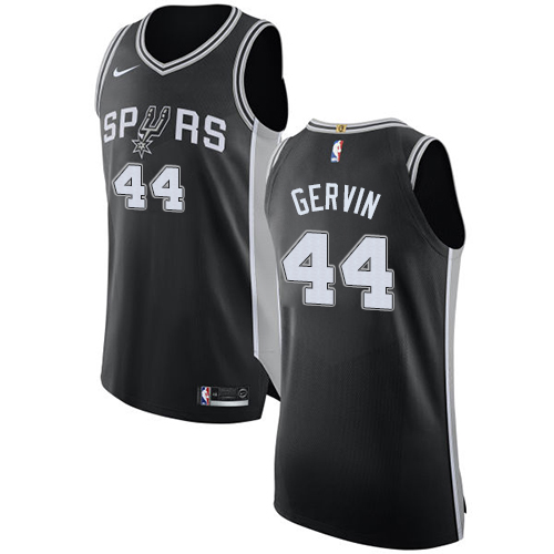 Men's Nike San Antonio Spurs #44 George Gervin Authentic Black Road NBA Jersey - Icon Edition