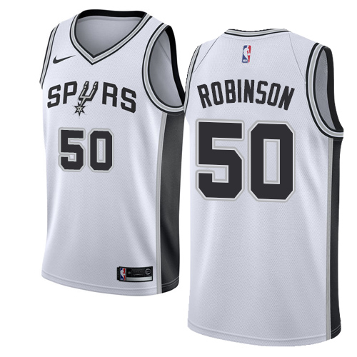 Men's Nike San Antonio Spurs #50 David Robinson Authentic White Home NBA Jersey - Association Edition