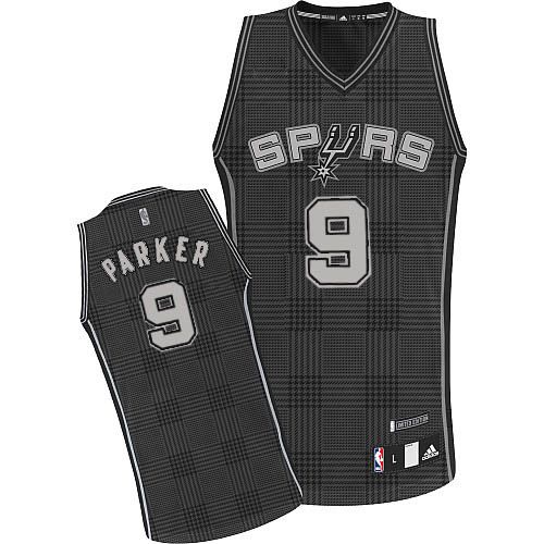 Women's Adidas San Antonio Spurs #9 Tony Parker Authentic Black Rhythm Fashion NBA Jersey
